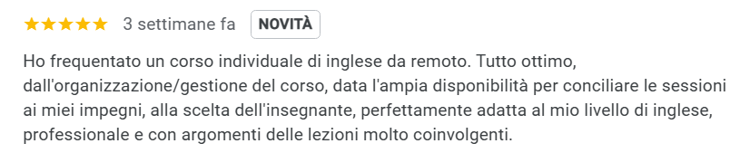 recensione inlingua Padova Treviso corsi