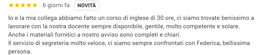 Recensione inlingua Padova Treviso 